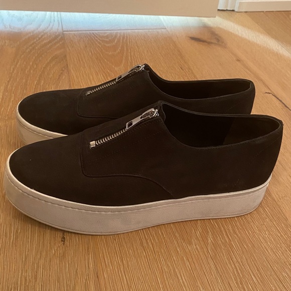 Vince Warner Zip Suede Platform Sneaker - Picture 2 of 2